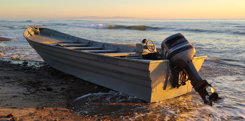 A panga boat was discovered by USCG maritime near Santa Barbara, with 15 illegal immigrants 