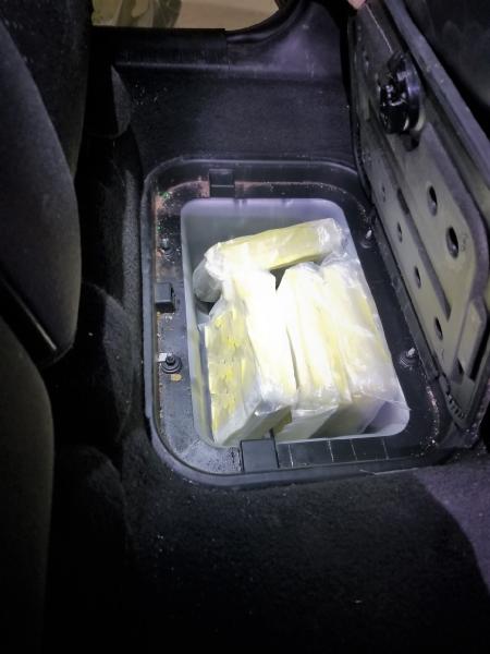 Agents removed fentanyl from a floor compartment