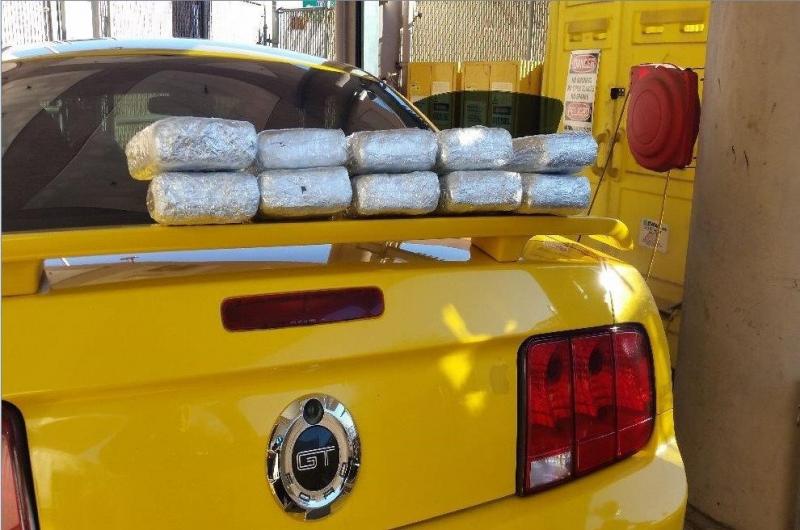 A CBP canine alerted officers to the rear quarter panels of a smuggliing vehicle where they found packages of cocaine