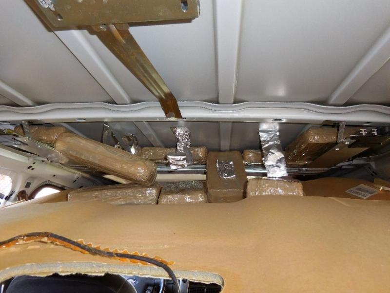 A CBP canine alerted officers to the presence of marijuana within the roof of a smuggling vehicle