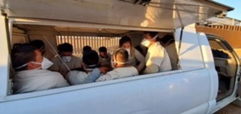 Yuma Sector agents rescued 16 Mexican nationals from the back compartment of a work truck