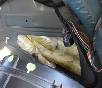 Officers seized 55 pounds of meth from within a smuggling vehicle