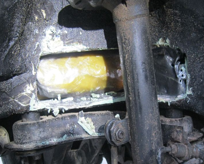 CBP officers assigned to the Port of Nogales seized more than 21.6 pounds of meth that was hidden inside the trunk of a smuggling vehicle.