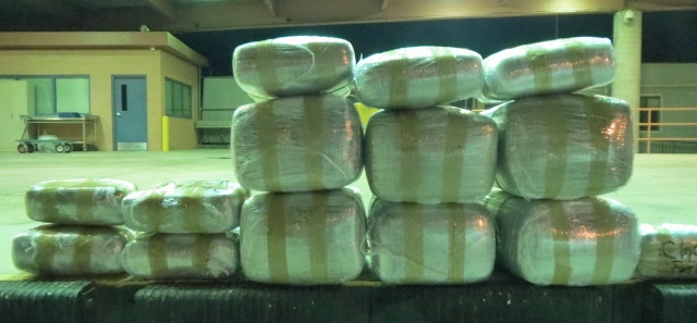 CBP officers seized nearly 187 pounds of marijuana from a truck referred for a secondary inspection following an alert by a CBP narcotics detection canine