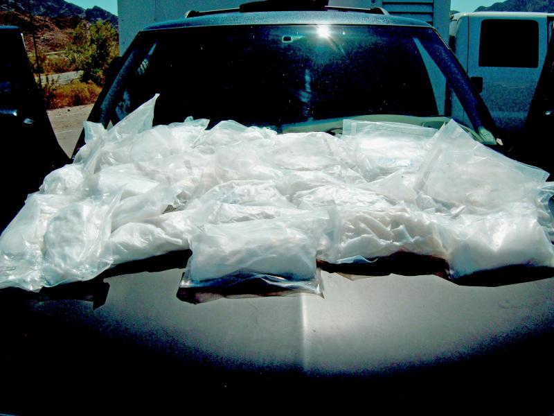 Border Patrol agents assigned to the Interstate 8 traffic checkpoint east of Yuma, seized nearly 40 pounds of meth that was concealed within a smuggling vehicle