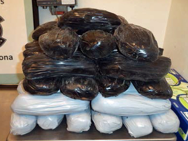 Officers at the DeConcini crossing intercepted more than 23 pounds of meth from within a smuggling vehicle referred for a secondary inspection on Saturday (June 11)