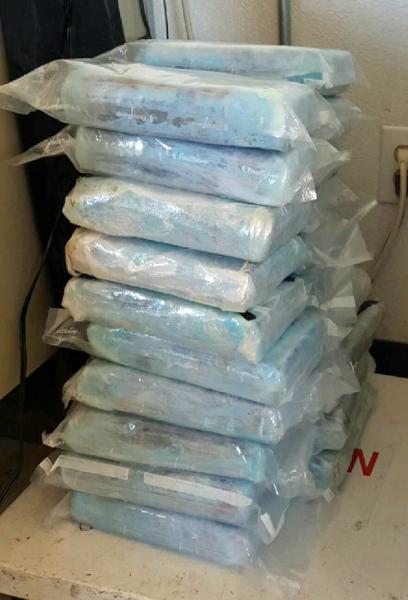 Agents at the Highway 95 traffic checkpoint seized nearly 70 pounds of cocaine from within a vehicle