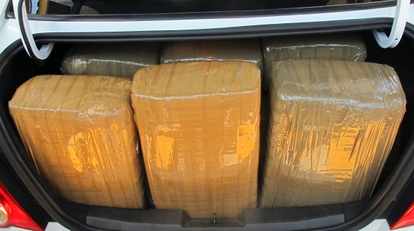 Bundles of marijuana were discovered by officers when they were inspecting a vehicle referred for secondary inspection this past Friday, July 1
