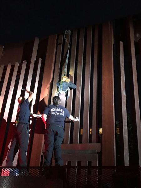 Agents called Nogales Fire Dept. to remove the Mexican woman from the border fence