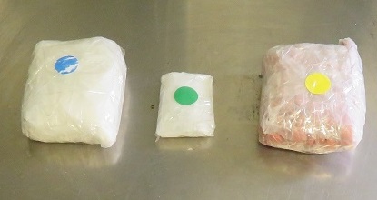 Officers seized drugs, that were taped to the man's groi 