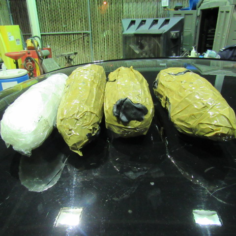 Officers seized 16 pounds of meth from within a smuggling vehicle