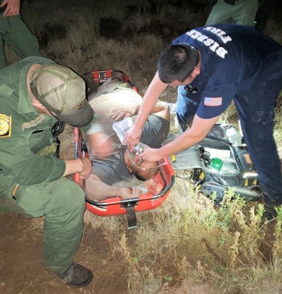 Agents in Douglas were assisted by Arizona DPS and Bisbee Fire, to treat an injured illegal alien