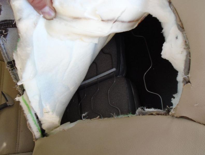 The seats of a smuggling vehicle were found to be hiding packages of cocaine, by CBP officers at the Mariposa crossing.