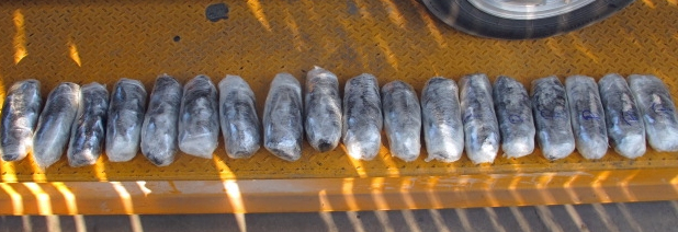 CBP officers at the Port of San Luis retrieved multiple packages of meth from within a smuggling vehicle