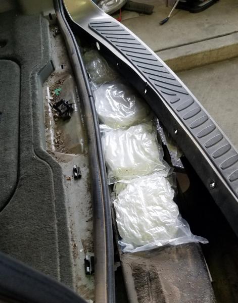 CBP offices at the Port of Nogales seized 39 pounds of meth from within the rear bumper of a smuggling vehicle.