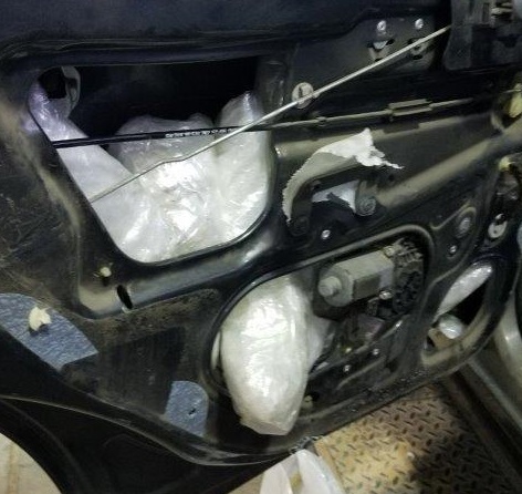 Smugglers hid packages of meth throughout a smuggliing vehicle