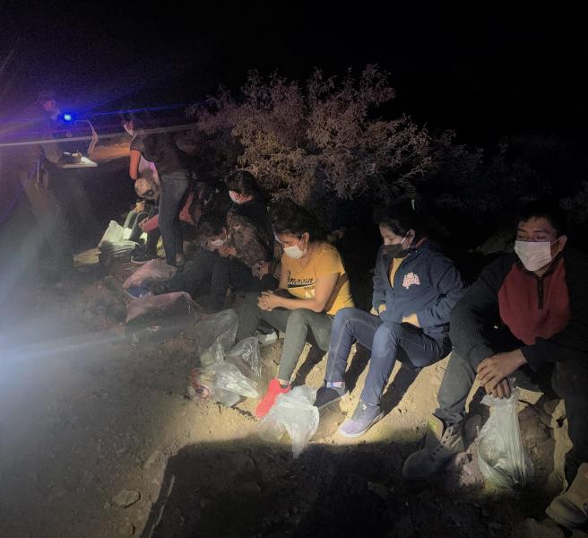 TUCSON, Ariz. – U.S. Border Patrol agents arrested 10 Mexican nationals after their vehicle drove into the U.S. near an area under Border Wall construction, near Douglas on Thursday morning. 