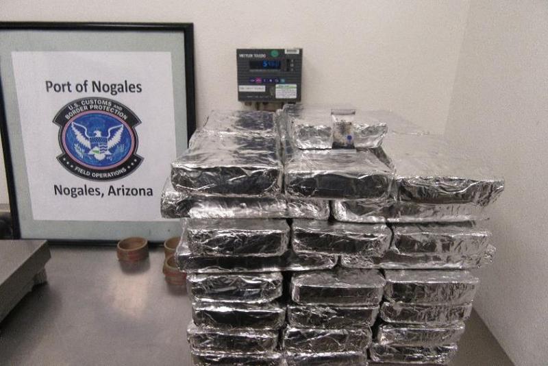 Officers seized 120 pounds of meth from within a smuggling vehicle