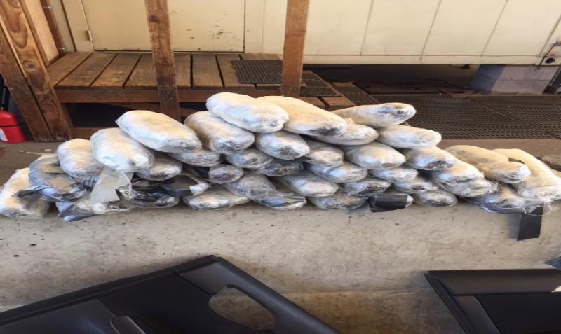 A Border Patrol canine alerted agents to more than 50 pounds of meth as well as multiple fentanyl pi