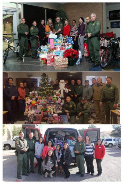 Border Patrol agents and support staff take part each year in "Angel Tree" programs to collect toys and gifts for children throughout southern Arizona