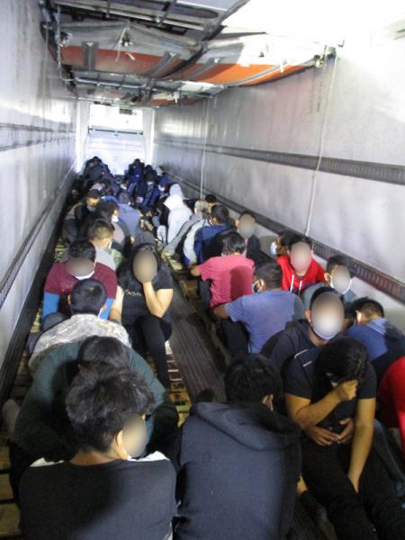 Over 200 Individuals Being Smuggled in Commercial Trailers