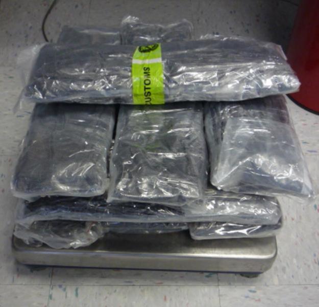 Officers seized a total of 25.45 pounds of methamphetamine worth an estimated $508,821.