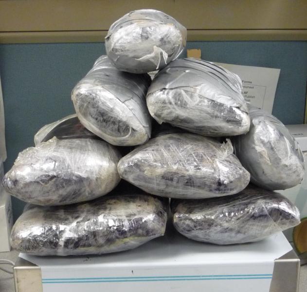 CBP officers retrieved eight packages of alleged methamphetamine hidden within the doors of the vehicle.