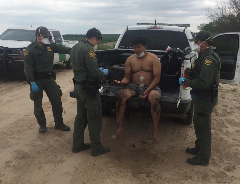 A Border Patrol EMT was standing by to evaluate the subject.