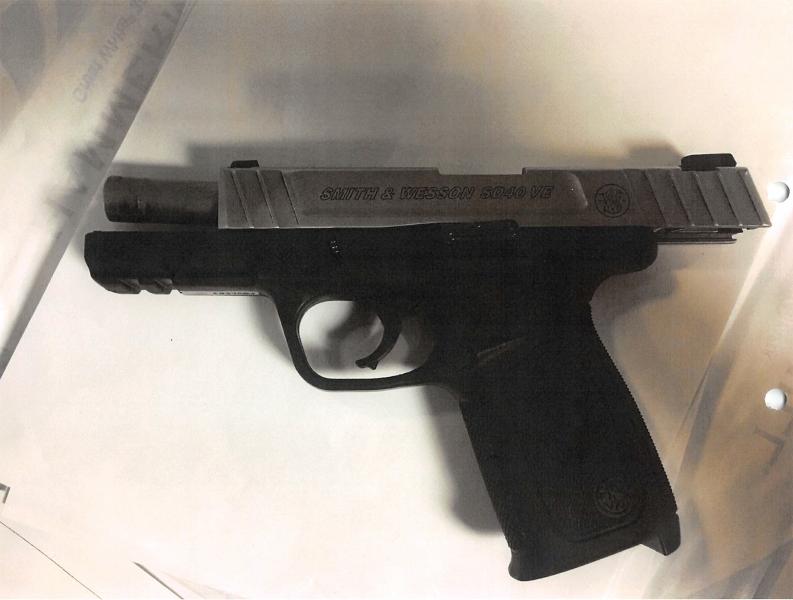 Agents discovered a loaded .40-caliber Smith & Wesson handgun under the driver’s seat.