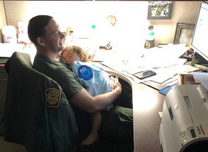 Agents provided care for the 18-month-old until the mother was released from the hospital.