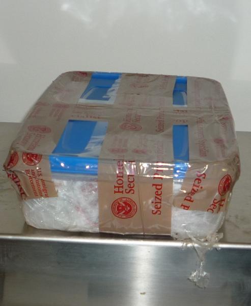 Officers seized a total of 5.27 pounds of alleged methamphetamine worth an estimated $232,517.