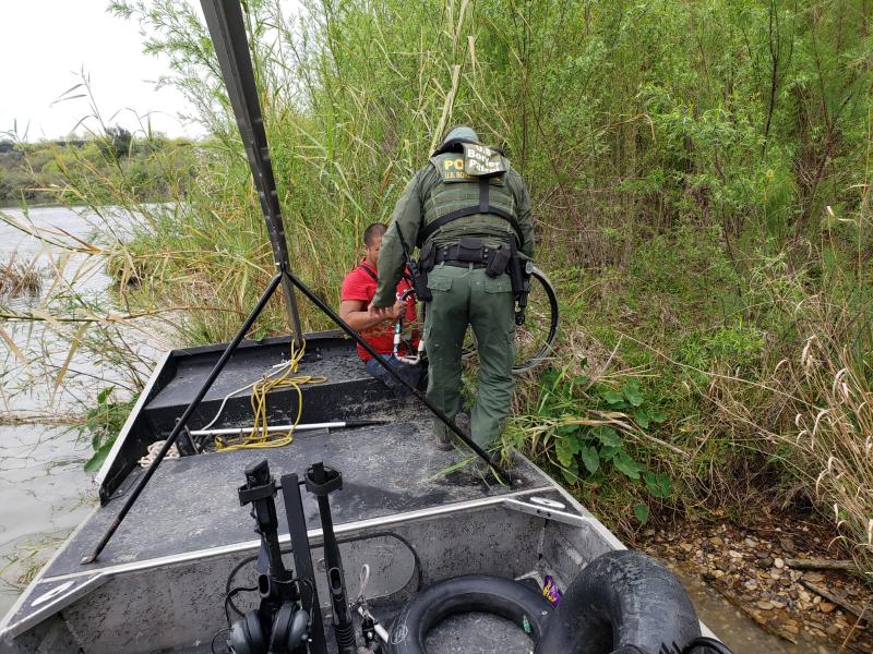 Agents rescued a double amputee from an island in the middle of the Rio Grande.