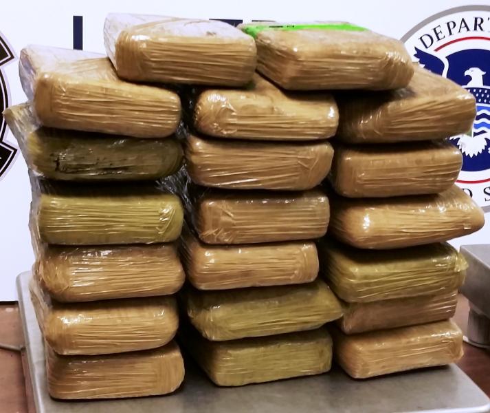 Packages containing 46 pounds of cocaine seized by CBP officers at Hidalgo/Pharr/Anzalduas Port of Entry