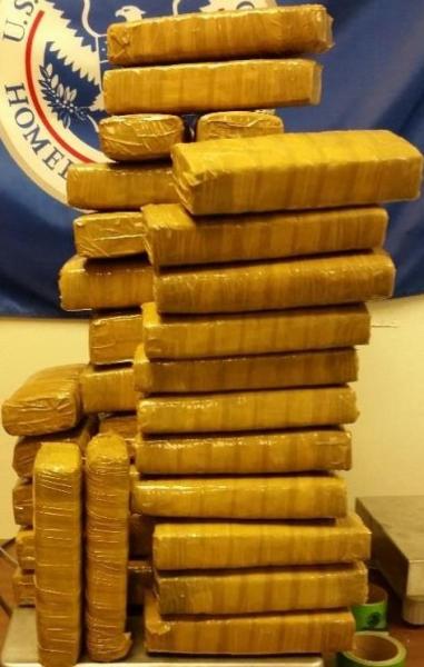 Packages containing 288 pounds of marijuana seized by CBP officers at Hidalgo International Bridge