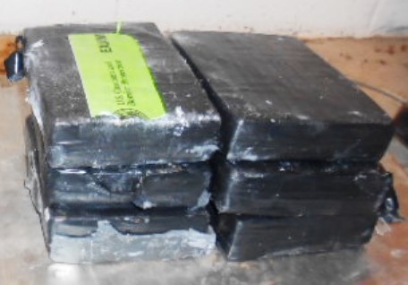 Packages containing 7.4 pounds of cocaine seized by CBP officers at Anzalduas International Bridge