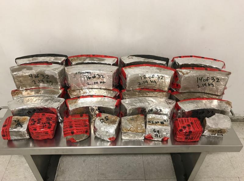 Packages containing 122 pounds of methamphetamine at Laredo Port of Entry