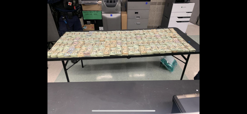 Stacks containing $196,925 in unreported currency seized by CBP officers at Eagle Pass Port of Entry