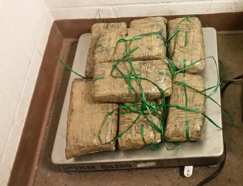 Packages containing 16.05 pounds of methamphetamine seized by CBP officers at Brownsville Port of Entry