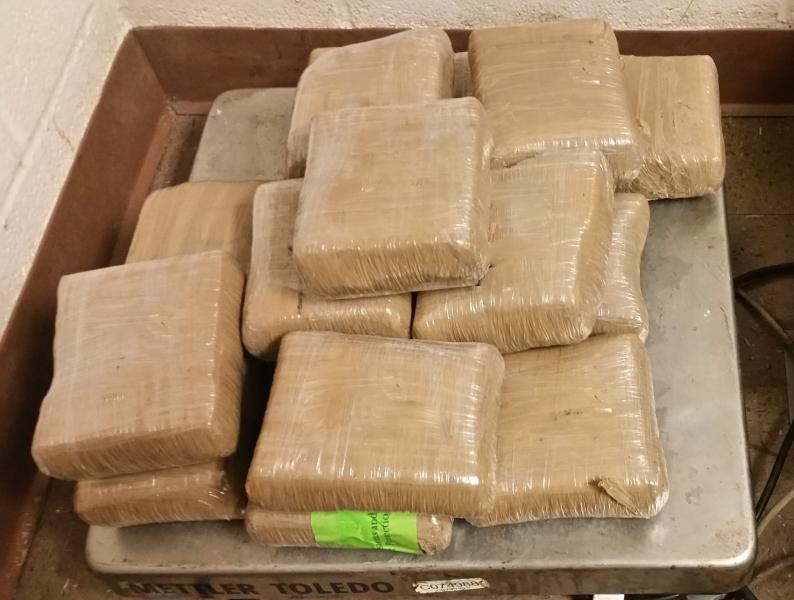 Packages containing 35.49 pounds of cocaine seized by CBP officers at Brownsville Port of Entry