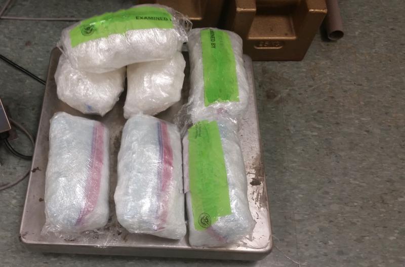 Packages containing 15.83 pounds of methamphetamine seized by CBP officers at Brownsville Port of Entry