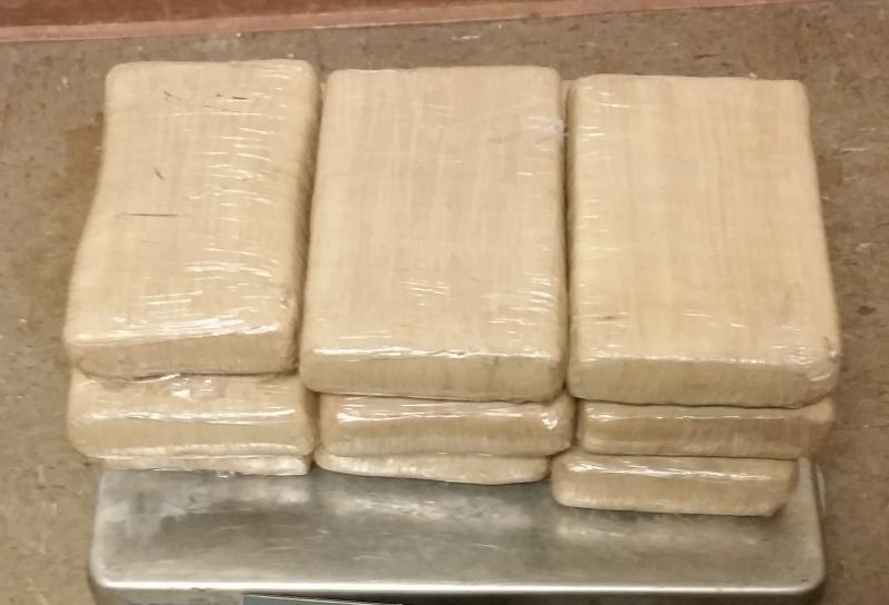 Packages containing 22 pounds of cocaine seized by CBP officers at Brownsville Port of Entry