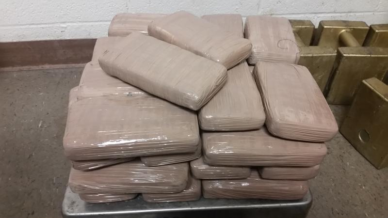 Packages containing 37 pounds of marijuana seized by CBP officers at Brownsville Port of Entry