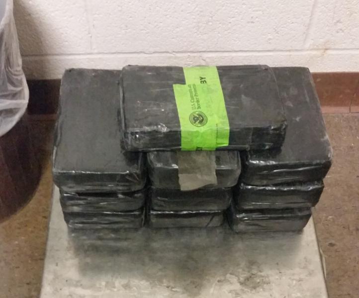 Packages containing 24 pounds of cocaine seized by CBP officers at Brownsville Port of Entry