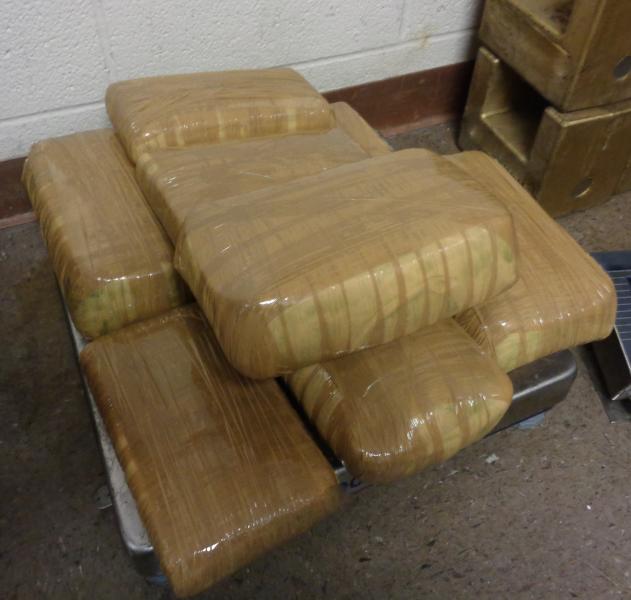 Packages containing heroin cocaine and methamphetamine  seized by CBP officers at Brownsville Port of Entry