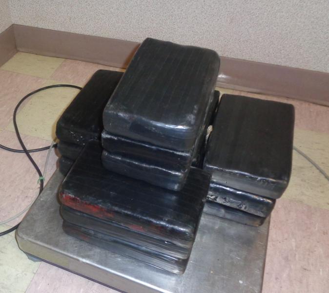 Packages containing 36 pounds of cocaine seized by CBP officers at Brownsville Port of Entry