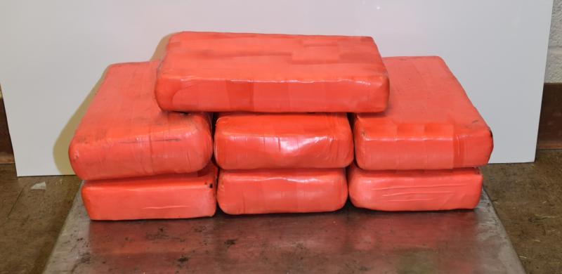 Packages containing 17.55 pounds of cocaine seized by CBP officers at Brownsville Port of Entry