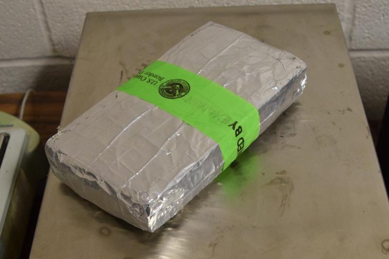 Package containing 2.44 pounds of heroin seized by CBP officers at Brownsville Port of Entry