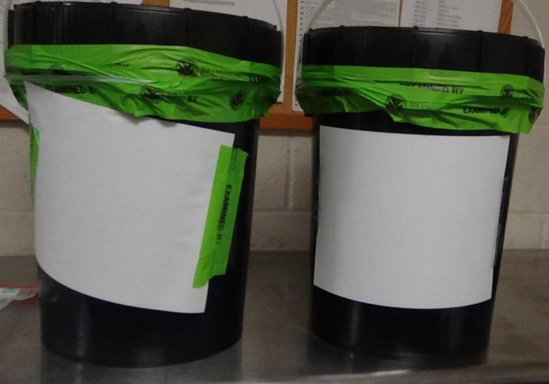 Containers filled with 83 pounds of methamphetamine seized by CBP officers at Brownsville Port of Entry