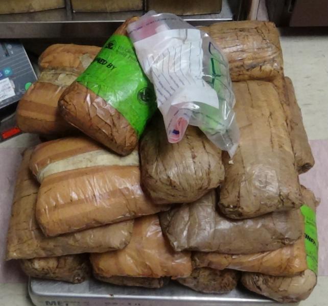 Packages that contain nearly 58 pounds of methamphetamine seized by CBP officers at Brownsville Port of Entry