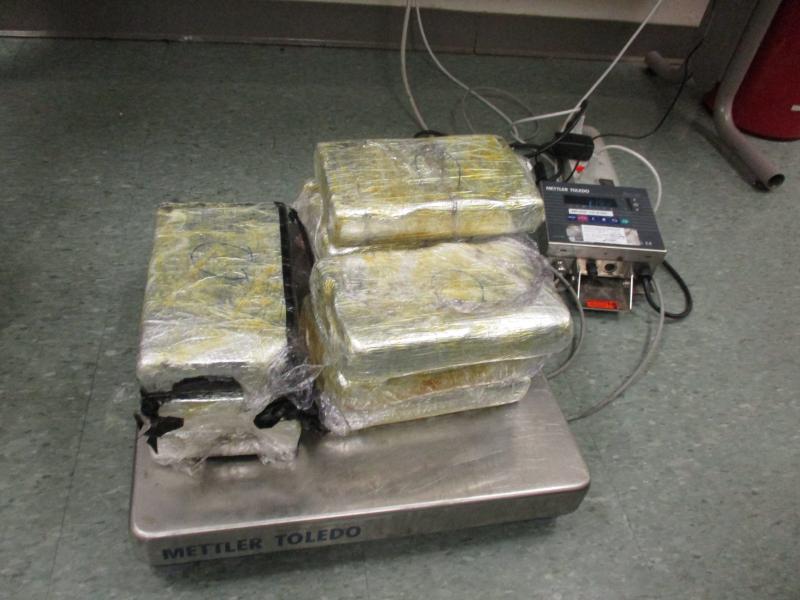 Packages containing 26 pounds of cocaine seized by CBP officers at Brownsville Port of Entry